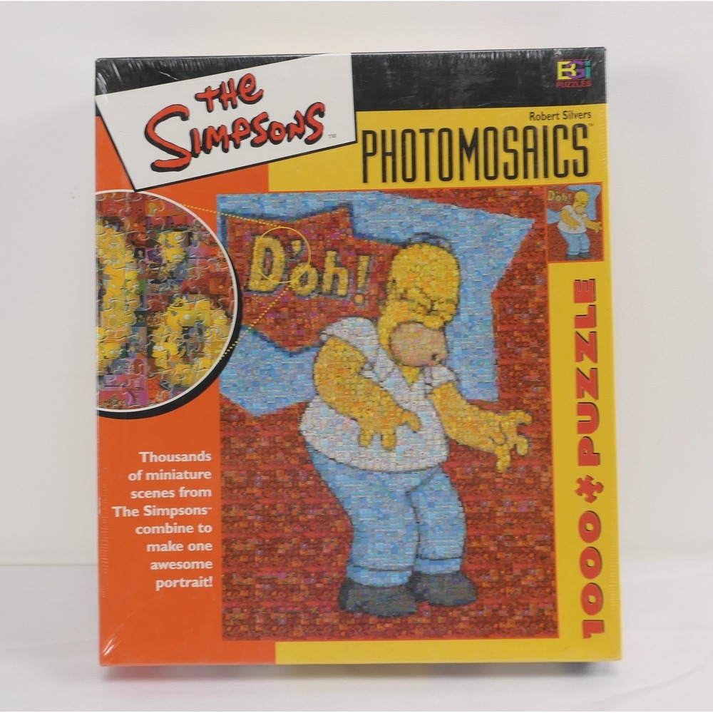 The Simpsons Photomosaics Homer Simpson 1000 Piece Jigsaw Puzzle Robert Silvers